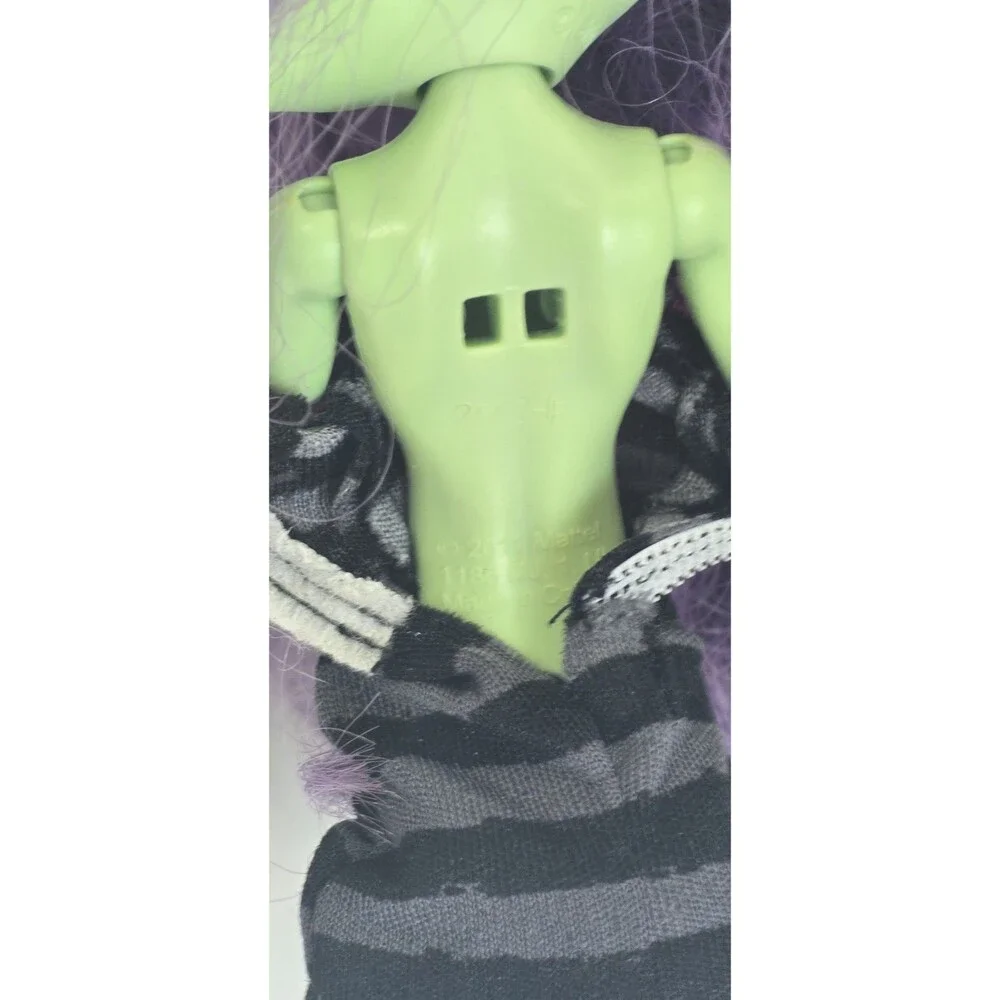 2011 Monster High Create A Monster Green Doll Body Dress Purple Hair Blank Face